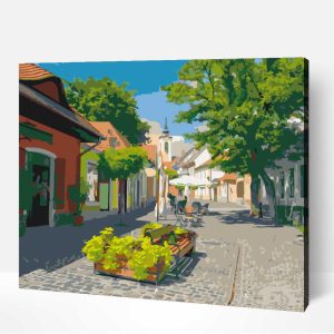 Szentendrei sétány számozott kifestő