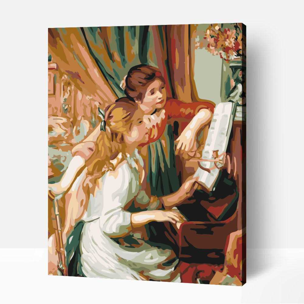 A fiatal lányok zongorán - Pierre Auguste Renoir 1 A fiatal lányok zongorán - Pierre Auguste Renoir