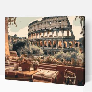 Ebéd a colosseum mellett számfestő