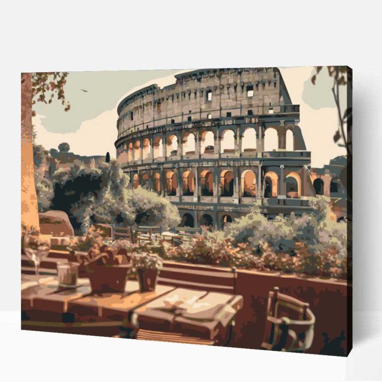 Ebéd a colosseum mellett számfestő
