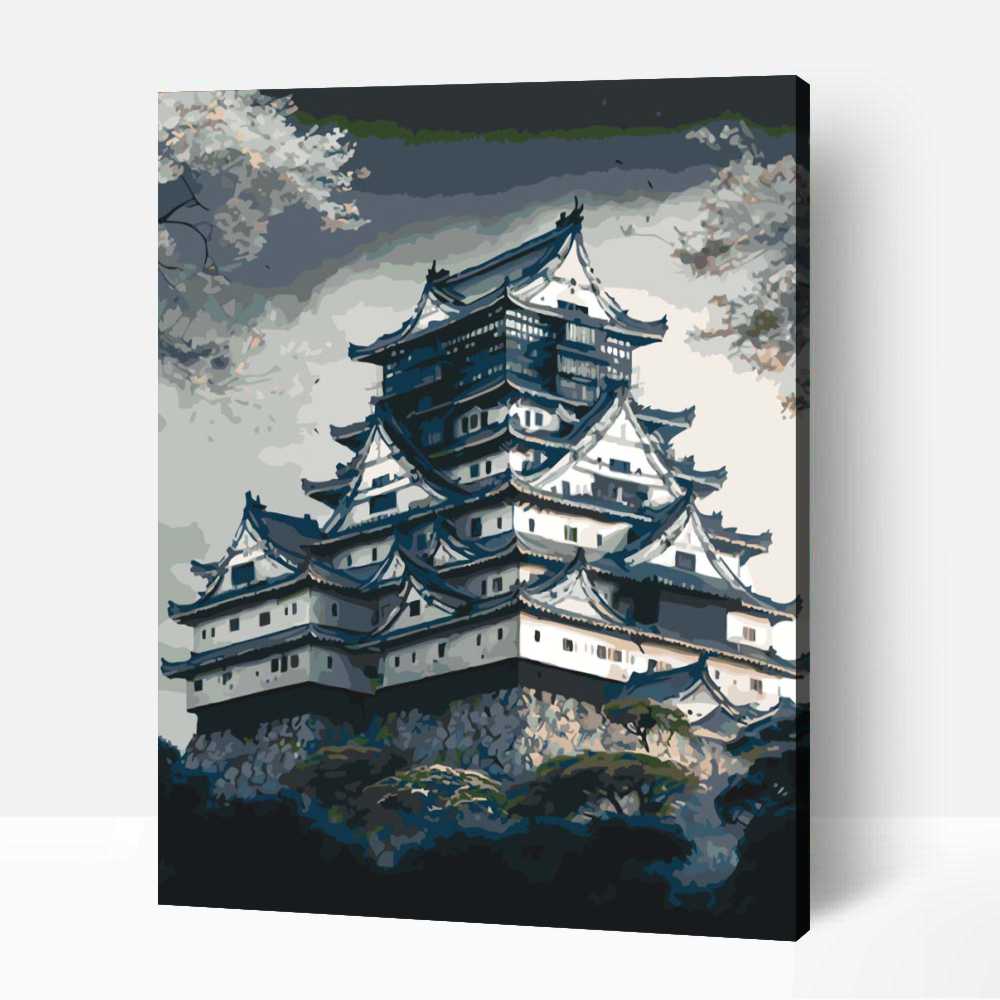 Himeji vár japan számfestő 1 Himeji vár japan számfestő