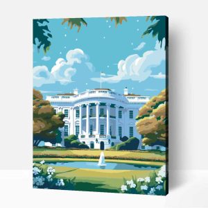 fehér ház Washington számfestő