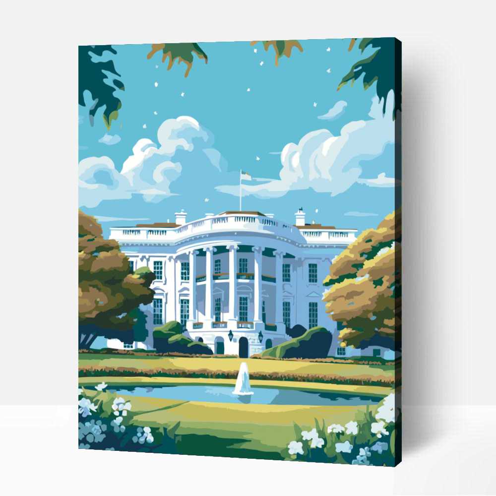 fehér ház Washington számfestő 1 fehér ház Washington számfestő