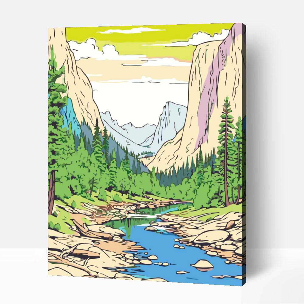 Yosemiti nemzeti park számfestő 1 Yosemiti nemzeti park számfestő