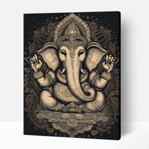 Modern art Ganesha számfestő