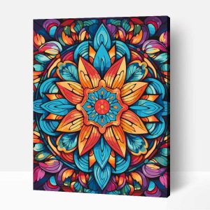 Nyárias mandala számfestő