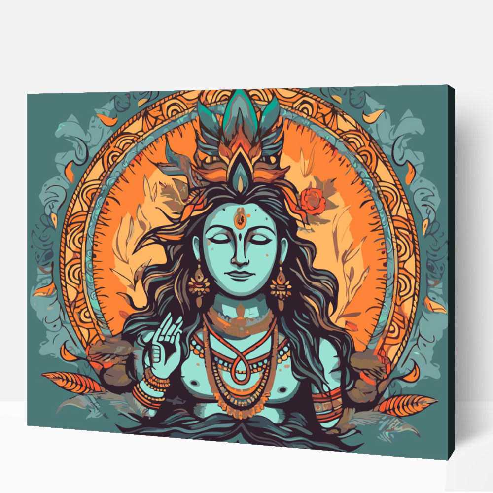 Shiva spirituális megvilágosodás számfestő 1 Shiva spirituális megvilágosodás számfestő