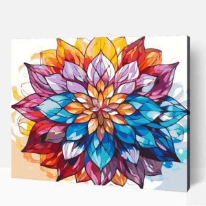 Üveg mandala2 számfestő