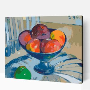 Paul Gauguin Gyümölcstál egy kertiszéken számfestő