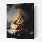 Rembrandt Vihar a Galileai-tengeren számfestő