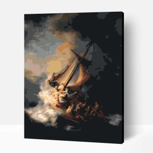 Rembrandt Vihar a Galileai-tengeren számfestő