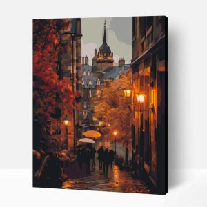 Edinburgh festői utcái számfestő