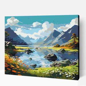 Elbűvölő lake district számfestő