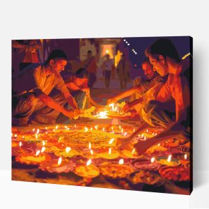 Hindu ünnep diwali számfestő