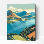 Lake district pop art számfestő