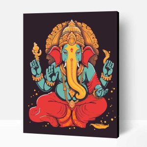 Pop art Ganesha számfestő