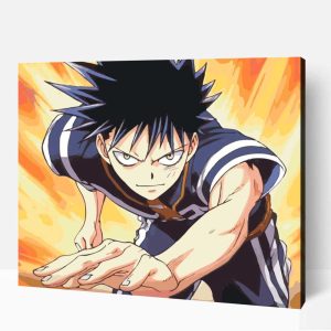 Eltökélt férfi anime számfestő