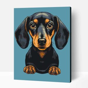 Tacskó pop art számfestő