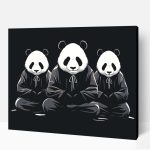 Panda testvériség  számfestő