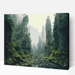 Út a Zhangjiajie nemzeti parkba számfestő