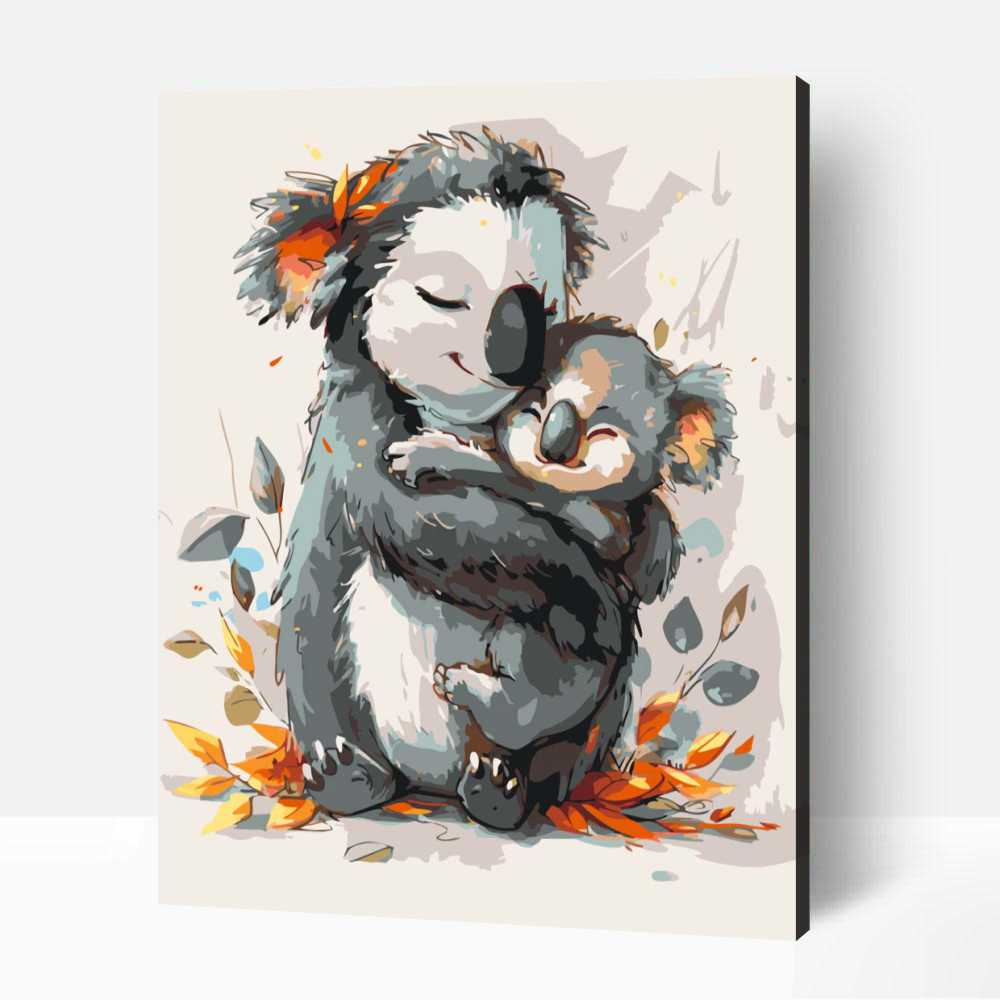 Koala ölelés számfestő 1 Koala ölelés számfestő