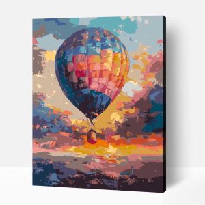 Színes hőlégballon számfestő
