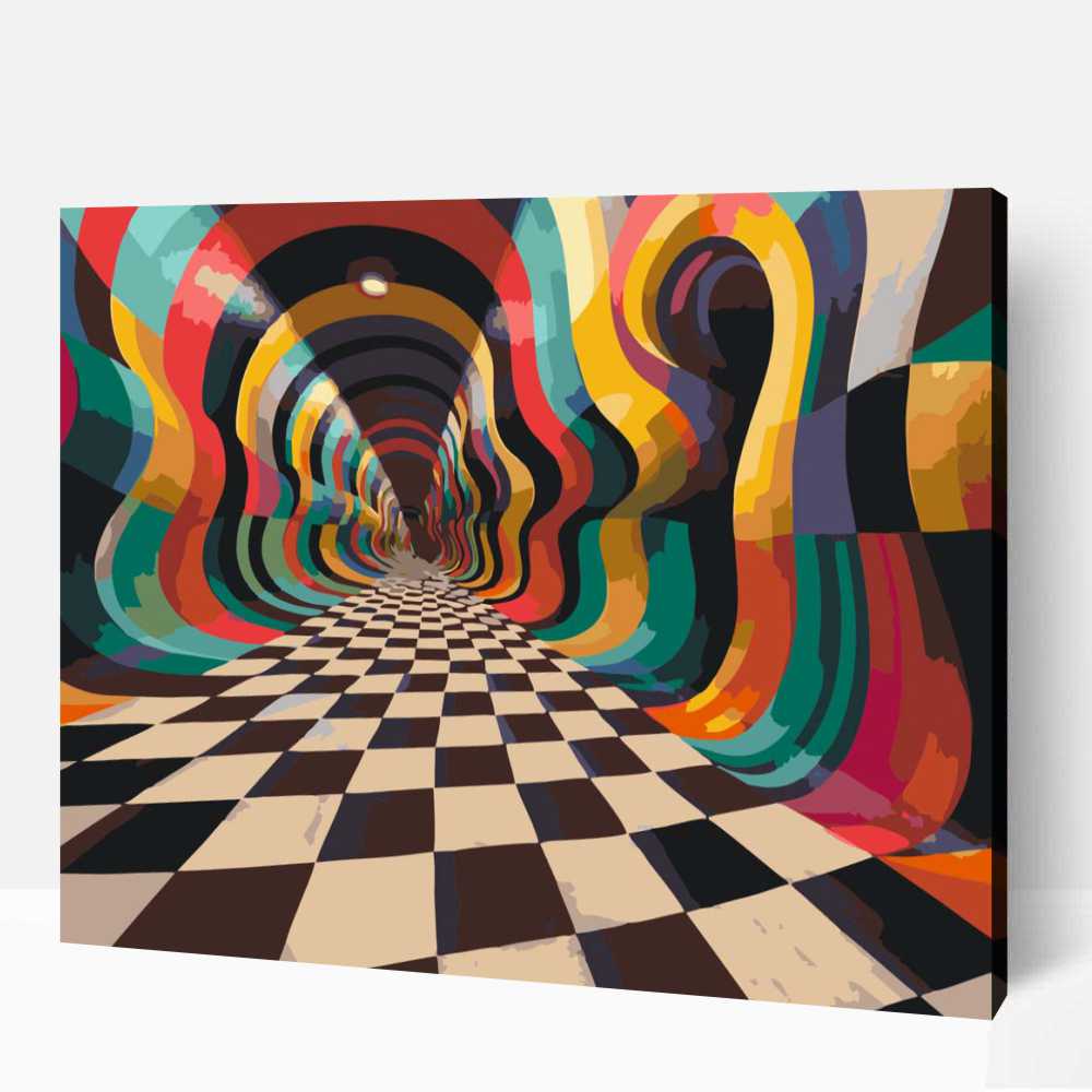 Színes op art számfestő 1 Színes op art számfestő