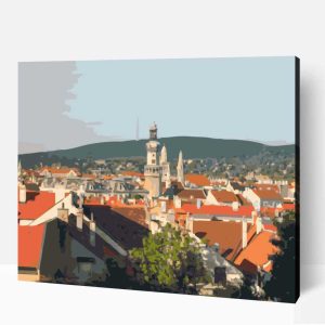 Sopron városképe számfestő