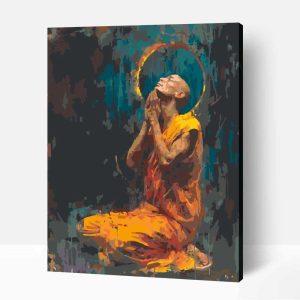 Egy buddhista napja számfestő