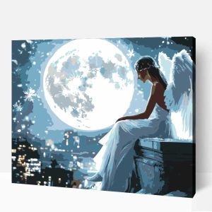Angyal a holddal számfestő