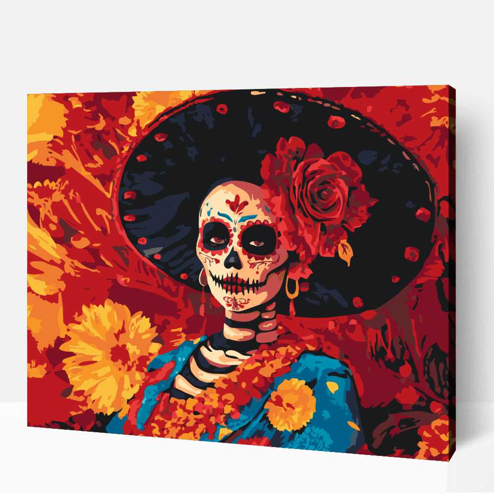 Dia de los muertos - smink számfestő 1 Dia de los muertos - smink számfestő