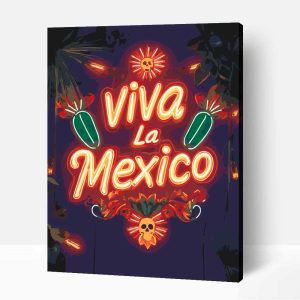 Viva la Mexico számfestő