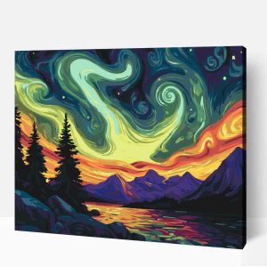 Aurora Borealis számfestő