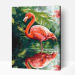 Flamingó számfestő