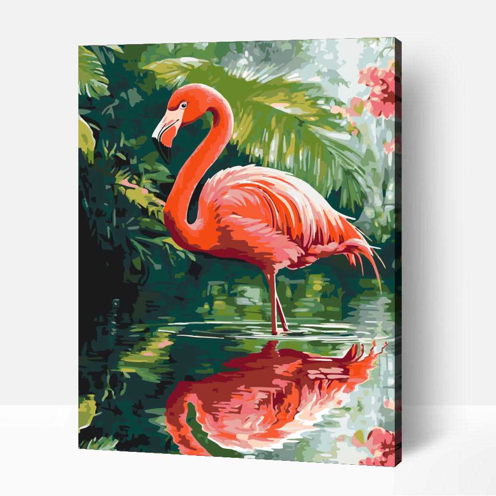 Flamingó számfestő 1 Flamingó számfestő