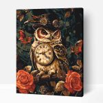 Steampunk bagoly számfestő