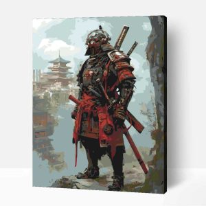 Steampunk szamuráj-2 számfestő
