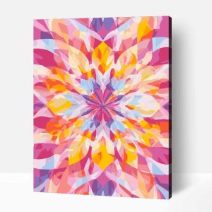 Lányos kaleidoszkóp számfestő