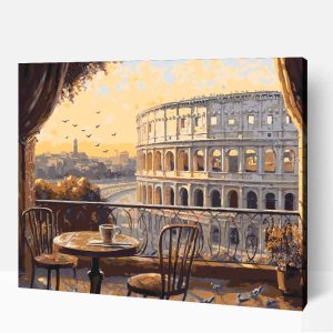 Colosseum az erkélyről számfestő