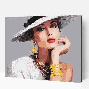 Elegancia arannyal számfestő